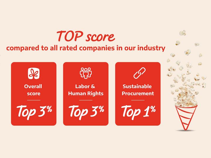Stepping up again with an increased EcoVadis score Stepping up again with an increased EcoVadis score